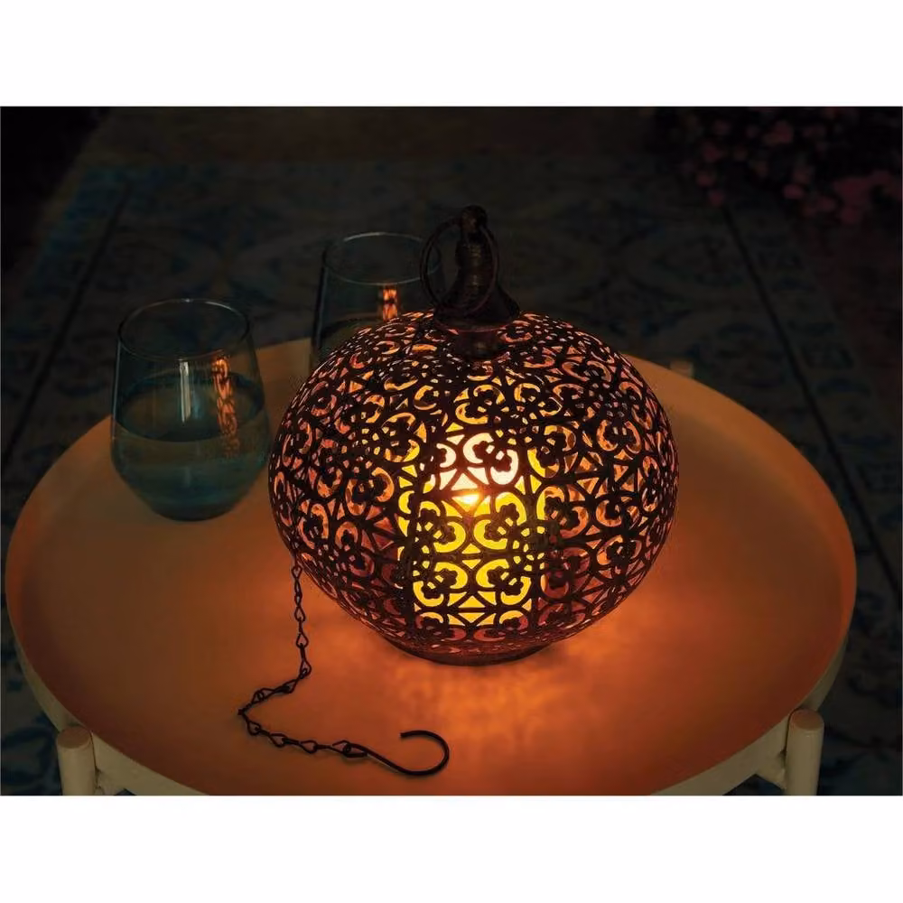 NESTLUNE Lighting Gold LED Hanging Light with USB Rechargeable Battery and Timer for Garden Use – 5
