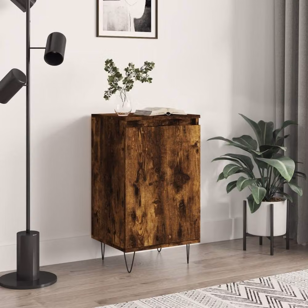 Berkfield Home Smoked Oak Sideboard in Brown, W/D/H: 40 x 35 x 70 cm – 2