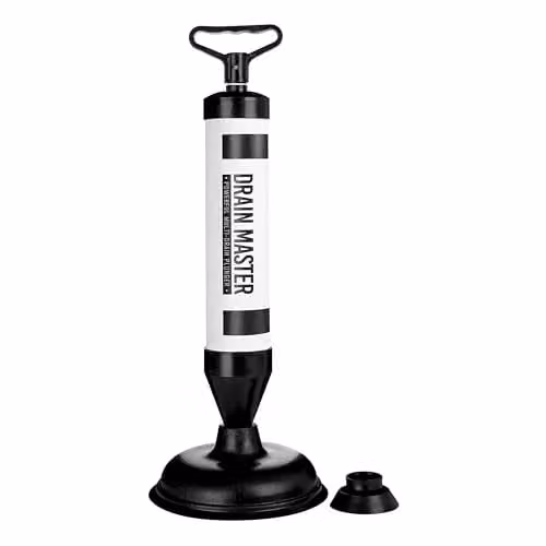 Orsina Unique Drain Master Multi Drain Pump Plunger in Black, W/D/H: 40 x 6 x 6 cm