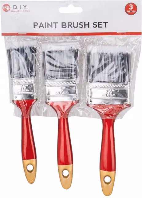My DIY 3 Piece Paint Brush Set in Red