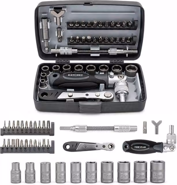 VOGREX 38-in-1 Rotatable Ratchet Precision Bit Screwdriver Set in Black – 1
