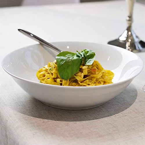 Argon Tableware White Ceramic Pasta Bowls, Set of 6, Diameter: 25.5 cm – 2