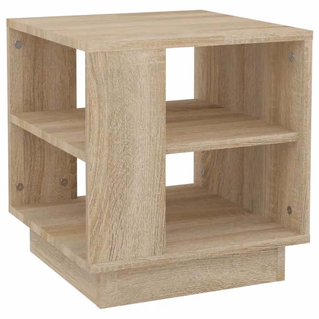 Berkfield Home Sonoma Oak Coffee Table in Beige, W/D/H: 40 x 40 x 43 cm – 2