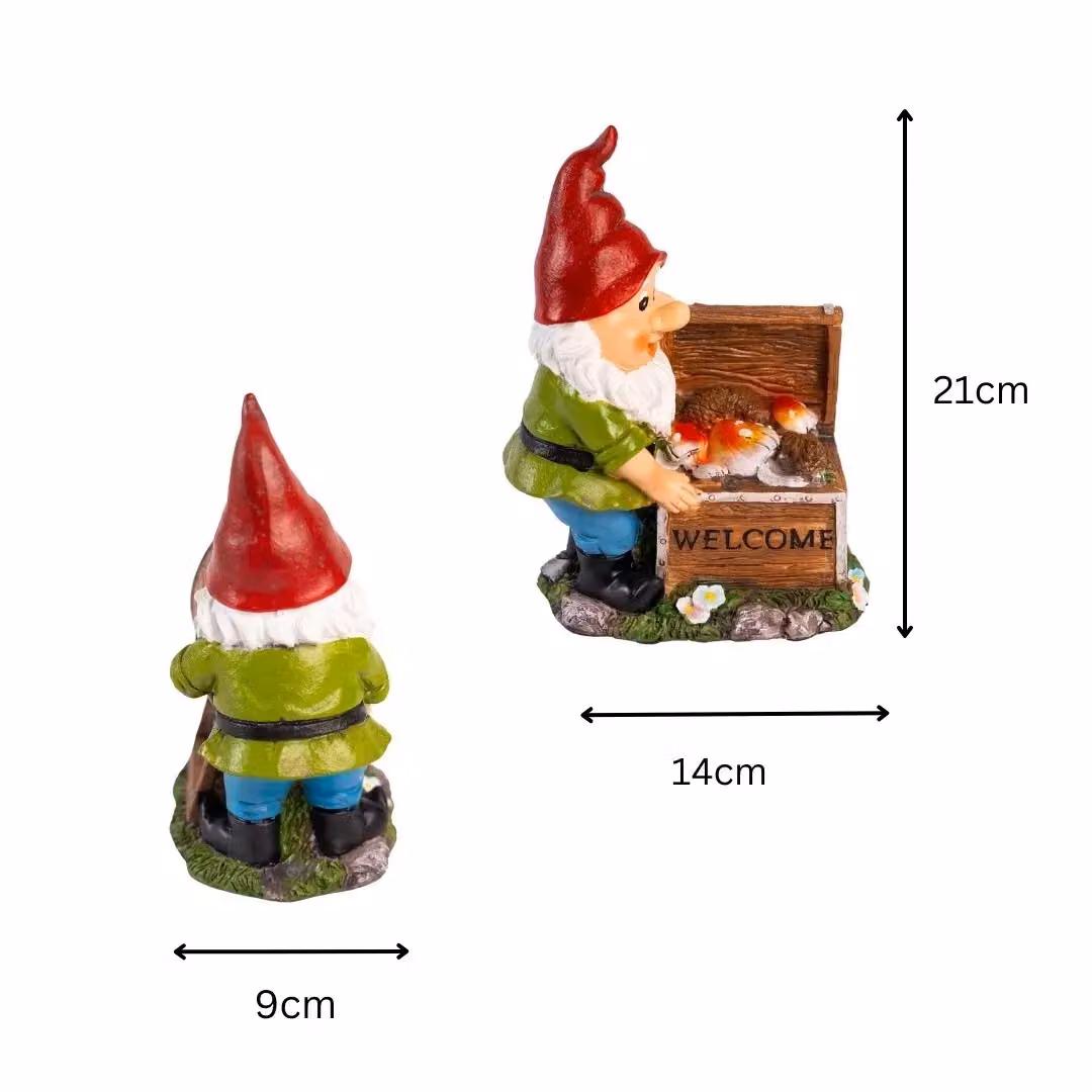 Marco Paul Solar LED Welcome Gnome Garden Ornament in Multicolour – 2