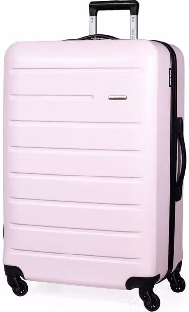 Pierre Cardin Voyager XL Hard Shell Lightweight 4 Wheel Durable Travel Suitcase in Pink