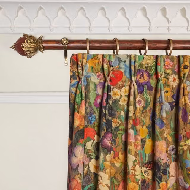 House of Hackney Floribunda Magna Velvet Opaque Floral Curtain in Multicolour