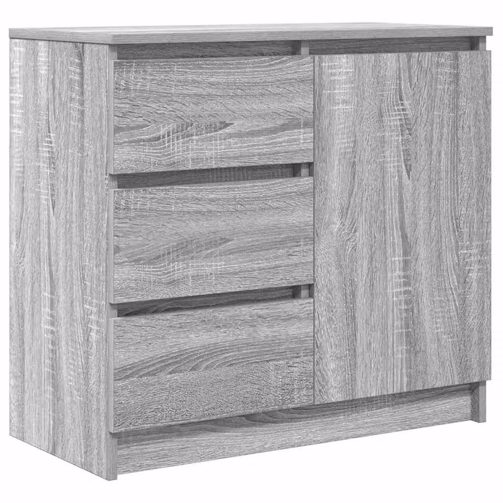 Berkfield Home Grey Sonoma Sideboard with Drawer in Engineered Wood W/D/H: 71 x 35 x 65 cm – 2