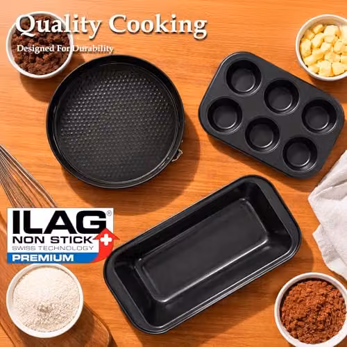 Carter & Clay 8 Piece Non-Stick Steel Baking Set in Grey – 5