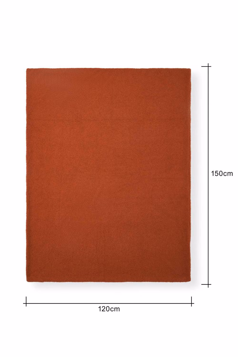 BHS Orange Teddy Bear Fleece Throw W/D/H: 150 x 120 x 120 cm – 3