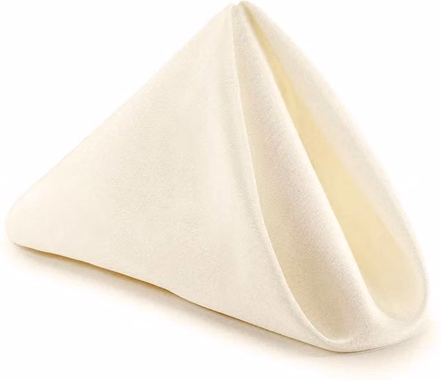 Neel Blue Reusable Polyester Table Napkins in Ivory, W/D/H: 50 x 50 x 50 cm