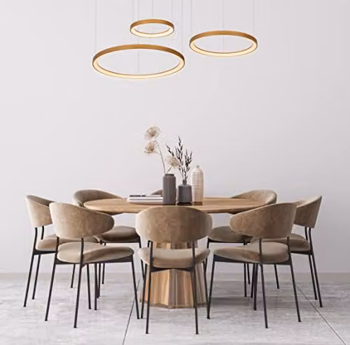 Lucide Vidal Dimmable Modern LED Pendant Light, Gold/Brass, Diameter: 78 cm – 2