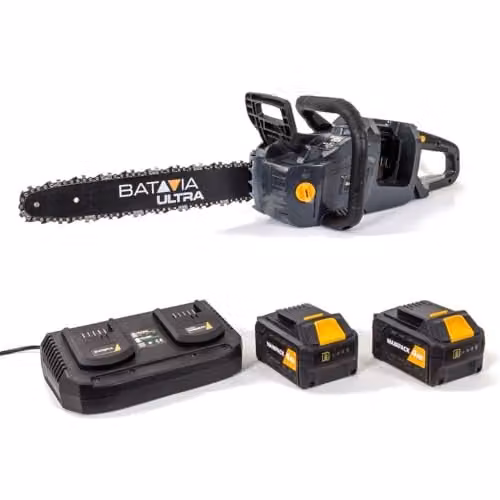 Batavia 36V Brushless 18 Inch Chainsaw Kit in Orange with Rechargeable Battery