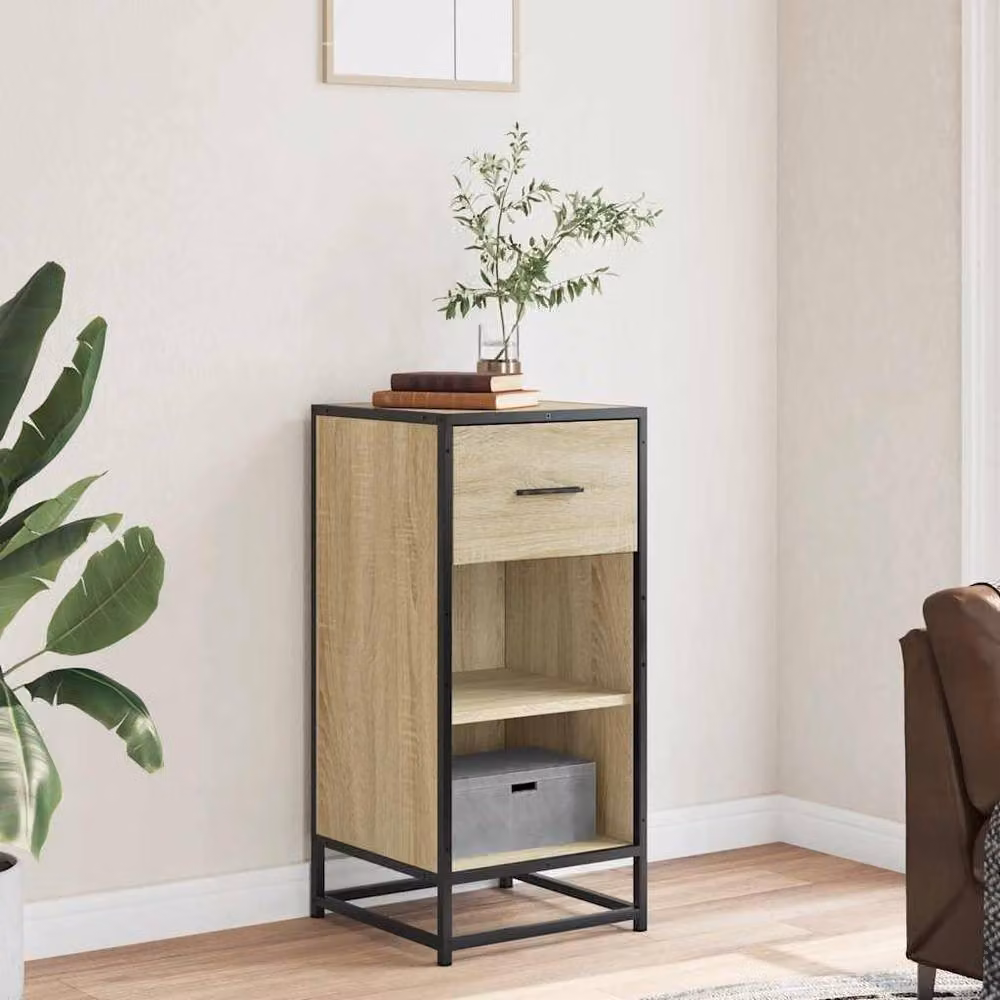 Berkfield Home Industrial Sideboard in Brown and Beige, W/D/H: 35.5 x 35 x 76 cm – 3