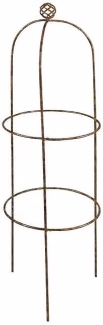 Garden Pride Metal Plant Pot Obelisk Support in Antique Bronze, Brown or Black, H: 92 cm, W: 24 cm, D: 24 cm