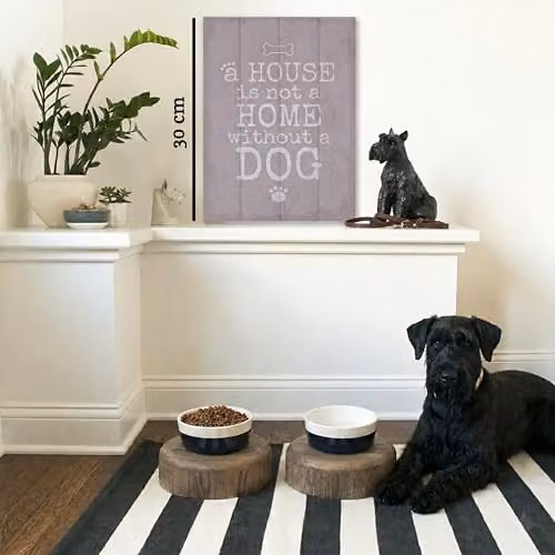 Premier Housewares Orsina Dog Wall Plaque, Rustic Wooden Illustration, W/D/H: 25.0 x 1.0 x 30.0 cm – 2
