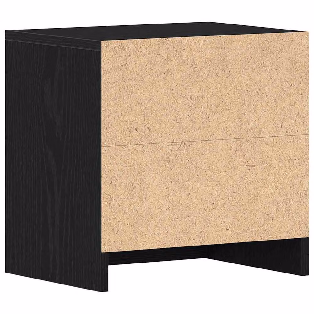 Berkfield Home Set of 2 Modern Black Oak Bedside Cabinets, W/D/H: 40 x 30 x 40 cm – 5