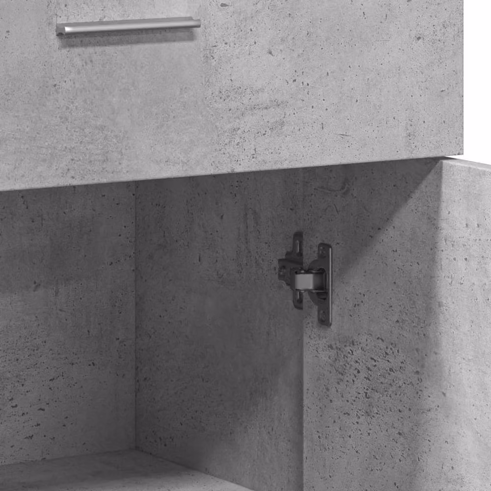 Berkfield Home Sideboard in Concrete Grey, W/D/H: 60 x 30 x 84 cm – 3