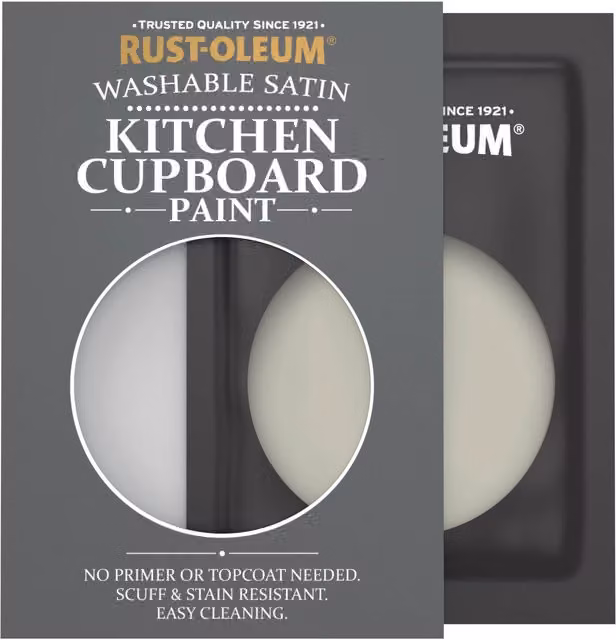 Rust-Oleum Kitchen Cupboard Satin Finish Tester Sachet in Tanglewood Grey, 10ml