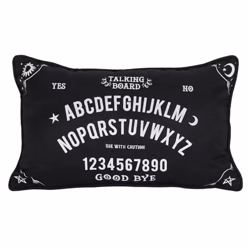 KDMD Small Rectangular Talking Board Cushion in Black and White