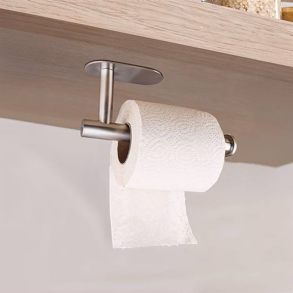 Garden Sanctuary Wall Mounted Stainless Steel Toilet Paper Roll Holder in Silver – 2