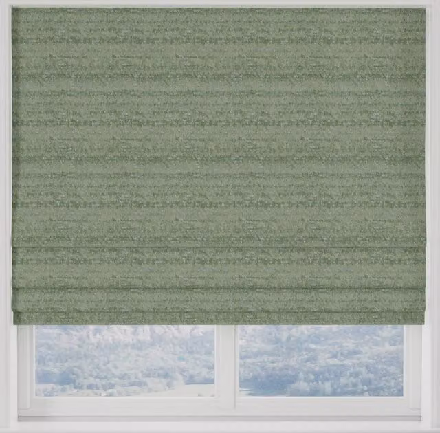 Terrys Euphoria Made to Measure Blackout Roman Blind in Eucalyptus Green