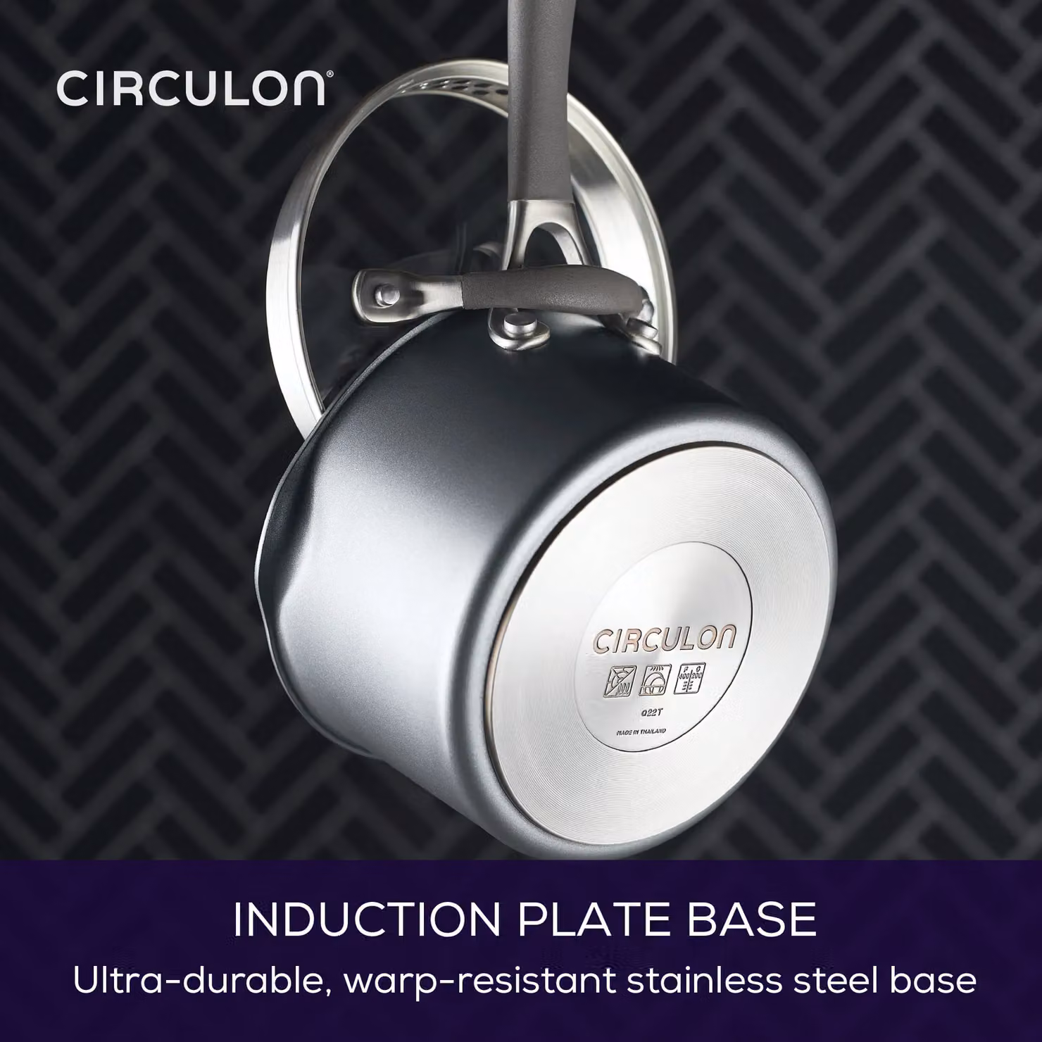 Circulon ScratchDefense Extreme Non Stick Straining Saucepan with Lid, 18cm, Grey – 3
