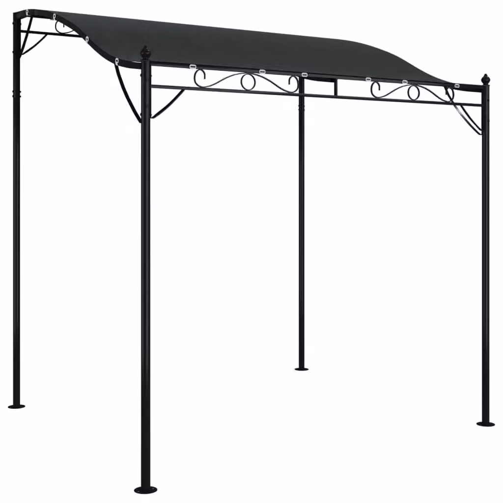 Berkfield Home Canopy in Anthracite and Black with Steel Frame and 180 g/m² Polyester Fabric, W: 2 m, D: 2.3 m – 2