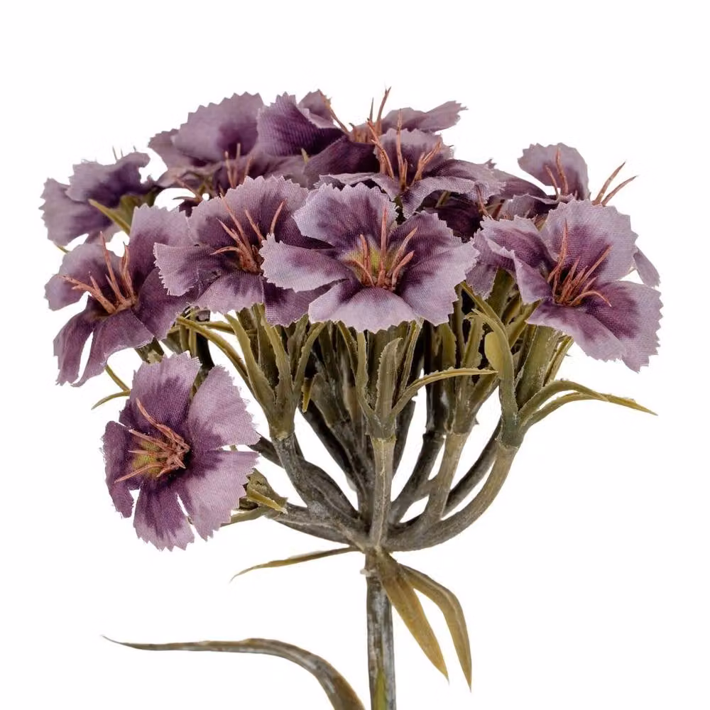 Lemon Pavilion Purple Dianthus Artificial Flower Spray, W14 x D14 x H55 cm – 2