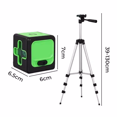 Traderight Green Self-Levelling Cross Line Laser Level with Tripod and IP54 Waterproof Rating – 2