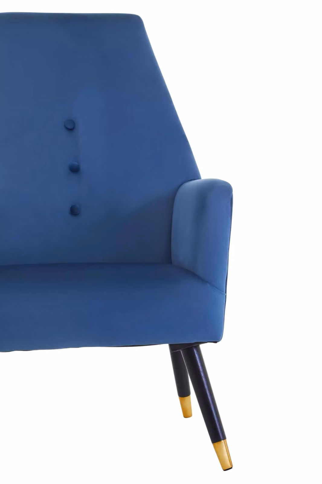 Orsina Loretta Velvet Button Detail Armchair in Blue, Black or Gold – 4