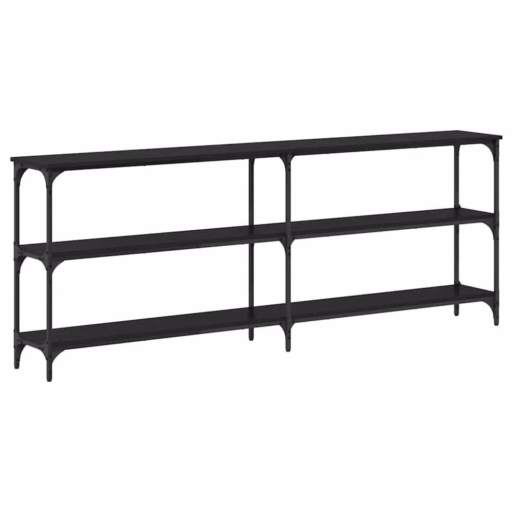 Berkfield Home Chic Console Table in Black Oak, W/D/H: 200 x 29 x 75 cm – 3