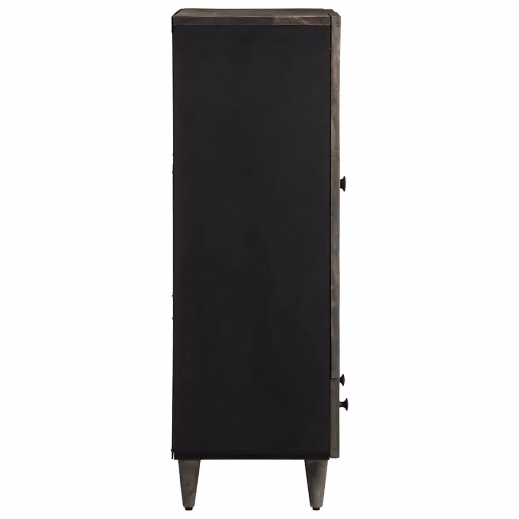 Berkfield Home Mango Wood Highboard in Black, W/D/H: 60 x 33 x 110 cm – 4