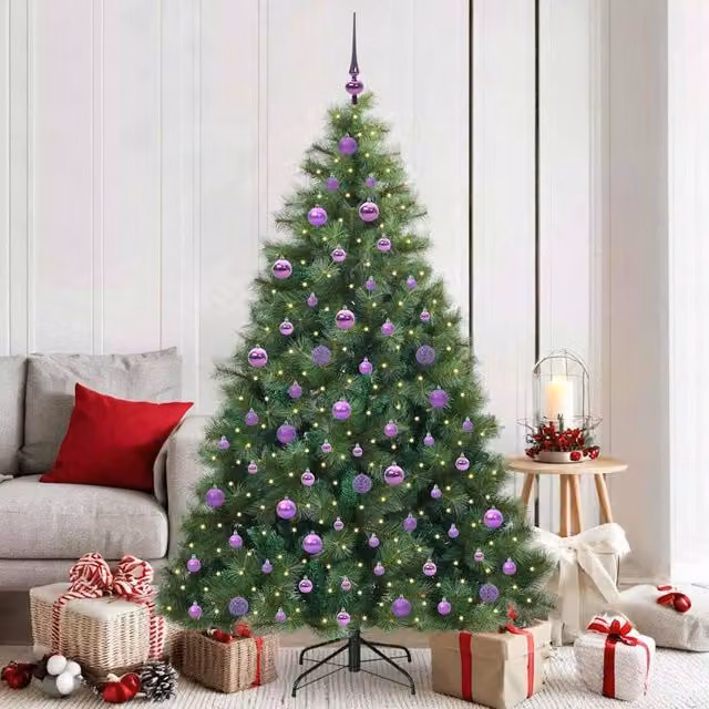 Berkfield Home Artificial Green Christmas Tree with 300 LEDs, Height: 180 cm