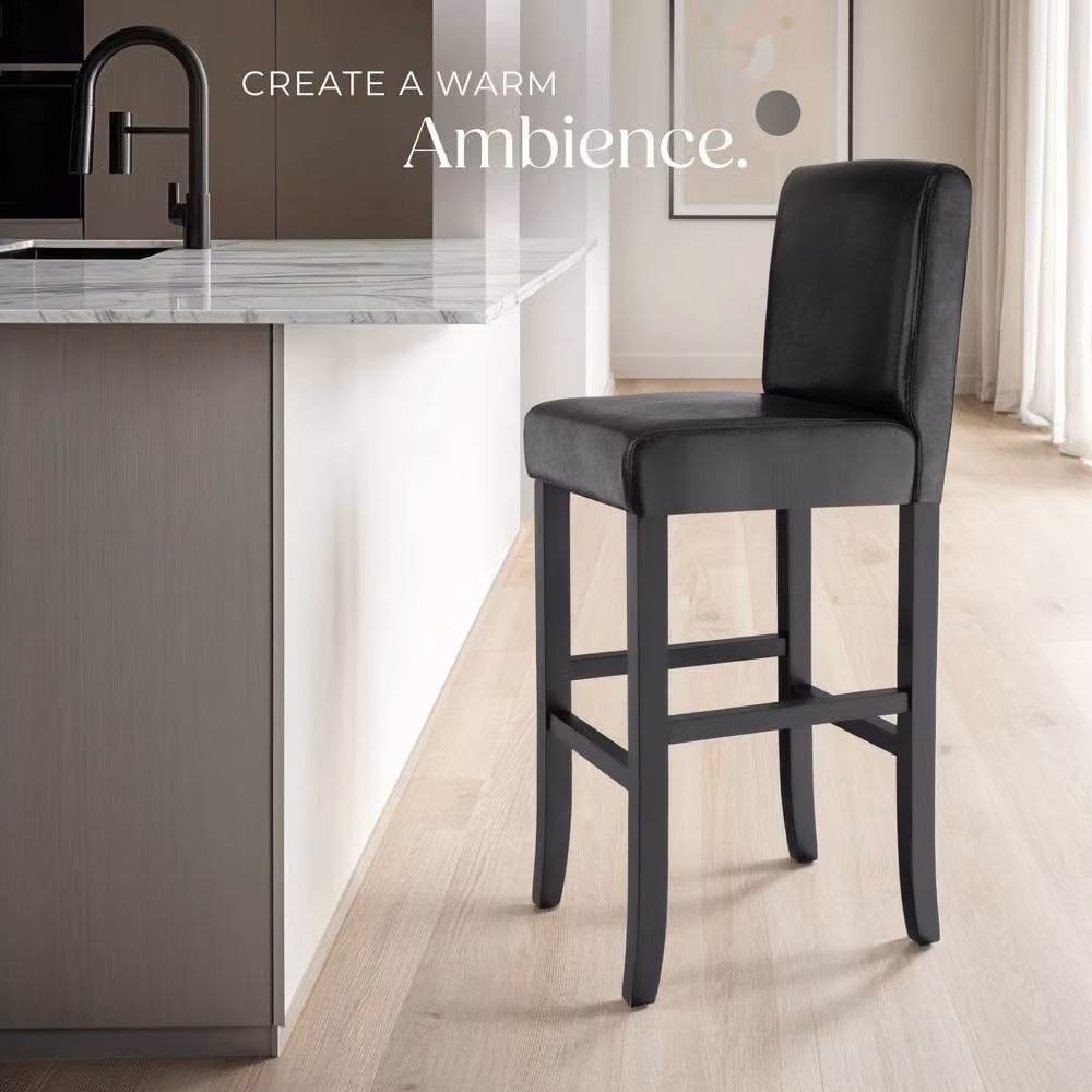 tectake Dover Modern Bar Stool Set of 6 in Black – 7