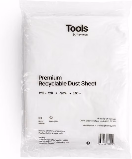 Hemway Reusable and Recyclable Transparent Paint Dust Sheet