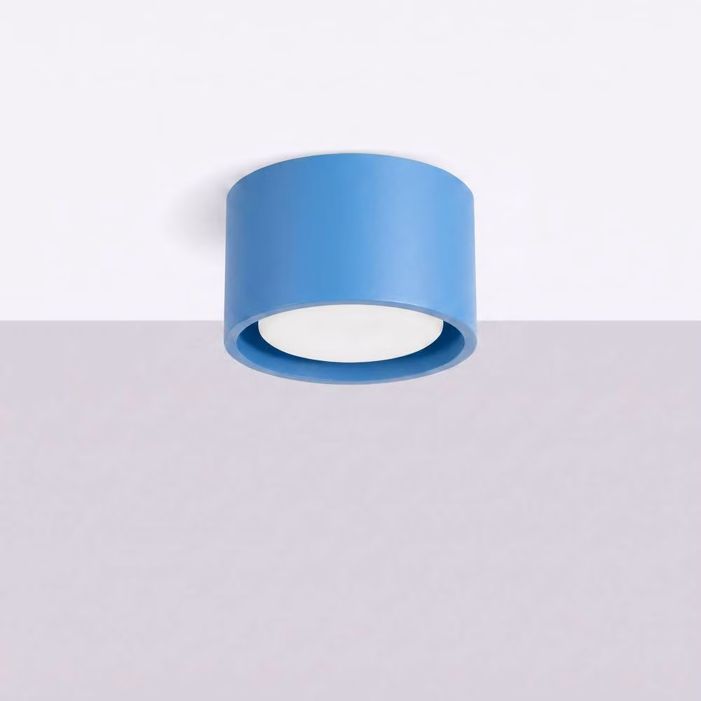 Sollux Lighting minimalist round ceiling lamp in light blue, W/D/H: 6 x 10 x 10 cm – 2