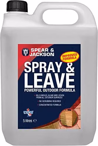 Spear & Jackson Spray and Leave Concentrated Mould, Algae and Lichen Remover, 5 l – 1
