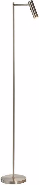 Netlighting Dimmable LED Task Floor Lamp in Grey with Satin Nickel Finish