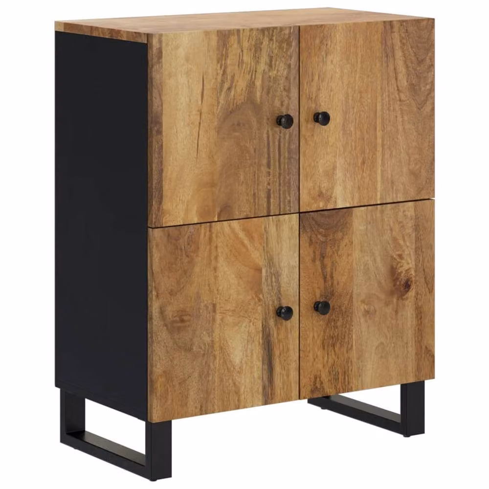 Berkfield Home 4-Door Mango Wood Sideboard in Brown, W/D/H: 60 x 33 x 75 cm – 3