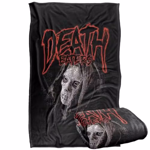 LOGOVISION Harry Potter Death Eaters Mono Face Super Soft Fleece Throw Blanket, Multicolour, W: 91 cm, D: 147 cm