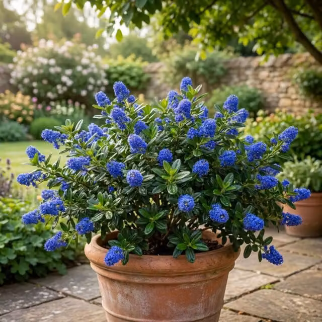 Plants by Post Ceanothus Yankee Point Blue Ornamental Shrub, 7.5L Root Ball