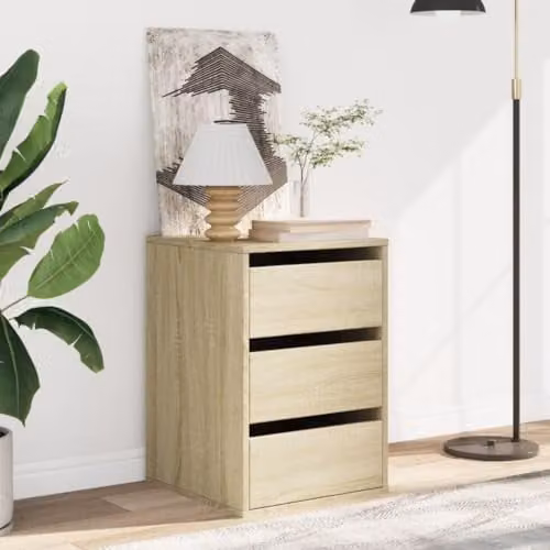 vidaXL Corner Chest of Drawers in Sonoma Oak, W: 40 cm, D: 41 cm, H: 58 cm – 2