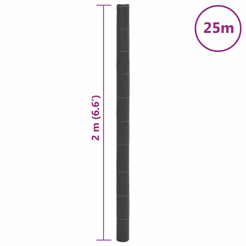 Berkfield Home Black PP Weed Membrane for Ornamental and Vegetable Gardens, 2 x 25 m – 4