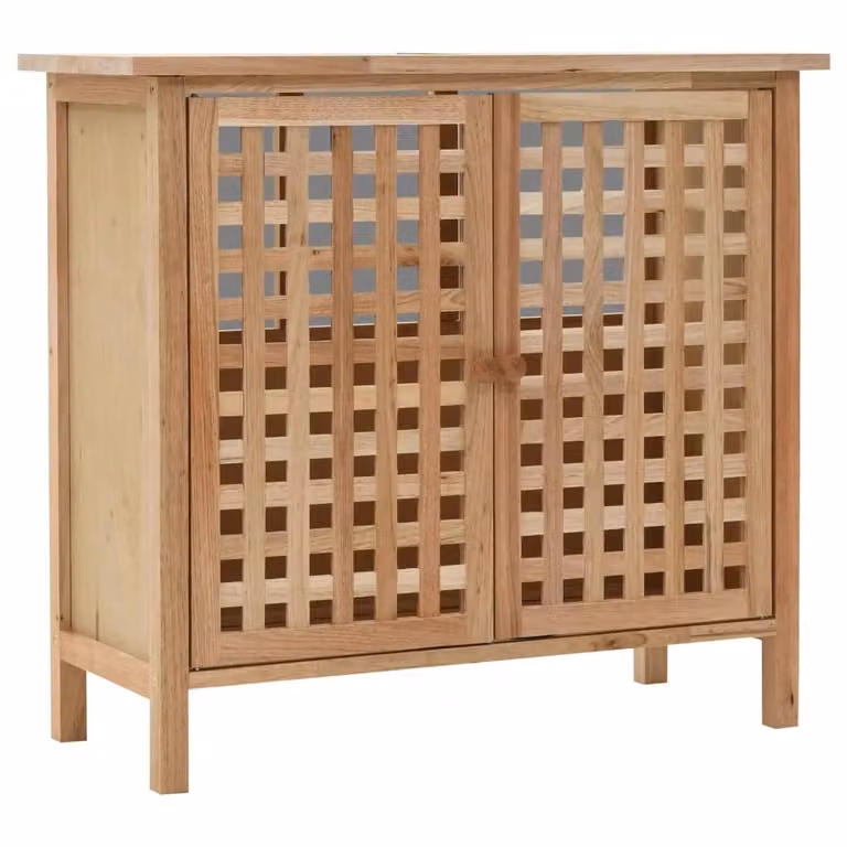 Berkfield Home Brown Solid Walnut Wood Bathroom Vanity Unit and Mirror Cabinet