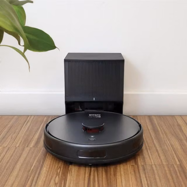 Ewbank RV1AUTO 2-in-1 Robot Vacuum with Auto-Empty Self-Cleaning Dock and Laser Navigation, Black