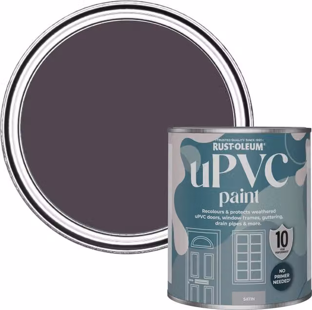 Rust-Oleum UPVC Paint in Satin Finish, Purple, 0.75 l
