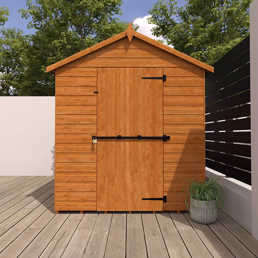 Buttercup Farm Security Apex 12mm Wooden Garden Shed in Burnt Orange – 2