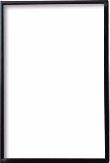 Deflecto Black Rectangular Wall Mounted Single Picture Frame A2