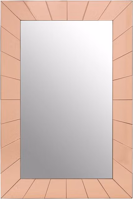 Orsina Rectangular Modern Gold Wall Mirror by Interiors by Premier, W/H: 120 x 80 cm