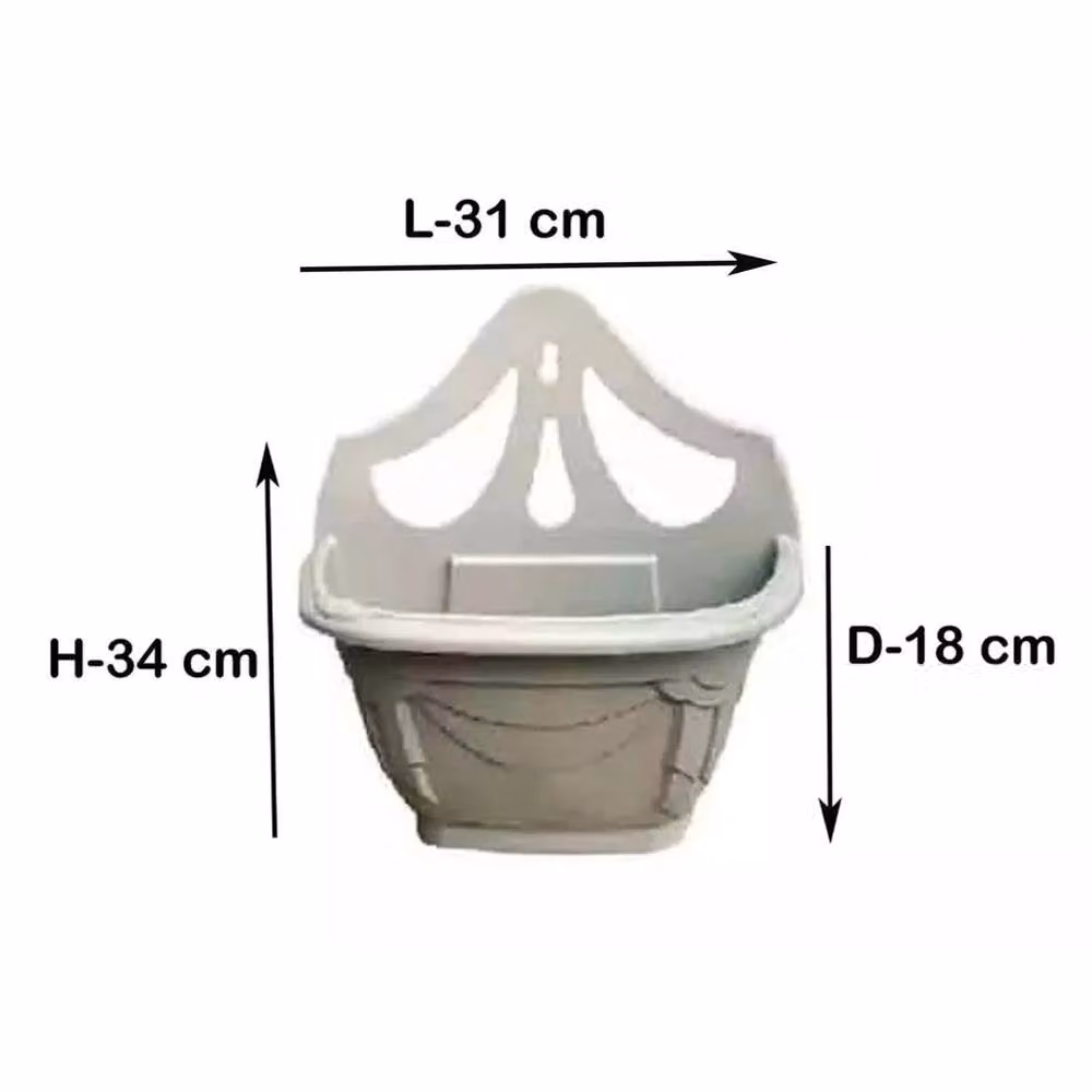 SPETLEK Set of 6 Venetian Style Grey Wall Planters for Ornamental Garden Use – 2